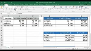 Excel - 1 Basique - Cours Saisie et mise en forme