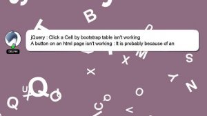 jQuery : Click a Cell by bootstrap table isn't working