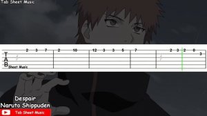 Naruto Shippuden OST - Despair Guitar Tutorial