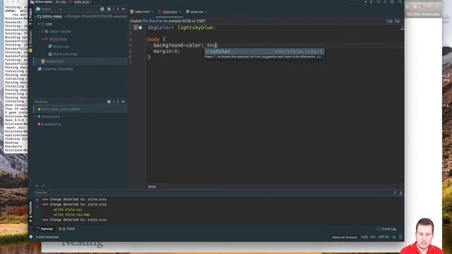 SASS intro | S01E06 | Sass Variables смотреть онлайн