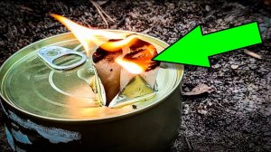 Как сделать походную горелку из шпрот. Советский лайфхак