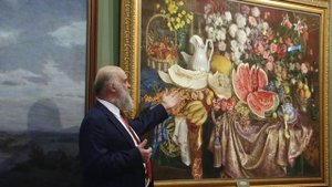 Сергей Николаевич Андрияка рассказывает о работе над натюрмортом "Цветы и фрукты"