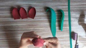 Как сделать тюльпан из гофрированной бумаги