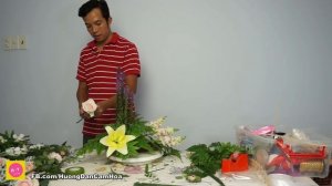 HOW TO Arrange Flowers DIY Liatris spicata,Rose flower,Green Calimero?