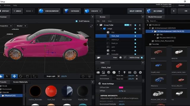 Change Element 3D Car Model Color | 3d car model after effects смотреть онлайн