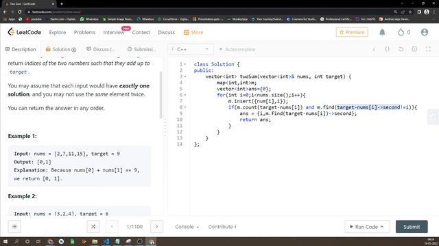 Leetcode : Two Sum | C++ смотреть онлайн