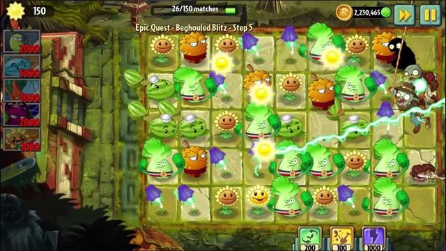 Растения против зомби 2/Plants vs Zombies 2 : Epic Quest (Beghould Blitz) уровни 4-5 смотреть онлайн