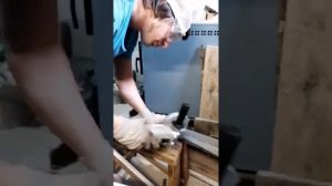 Разрезать винную пробку, ускоренная съёмка.