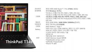 2020 현존 최강 업무용 노트북. Lenovo ThinkPad T14s, Ryzen 4750U Review