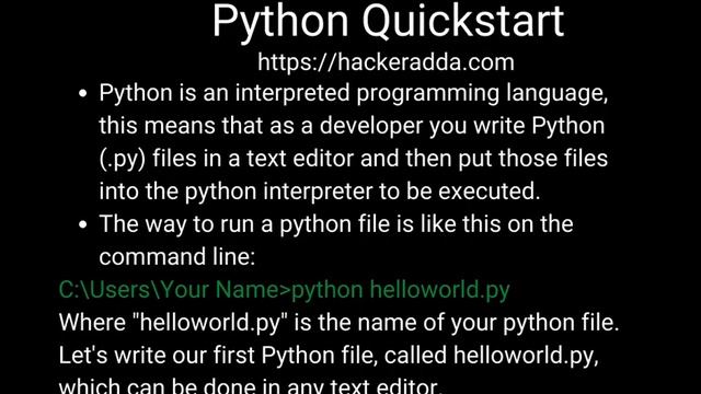 Python Getting Started