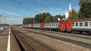 Электропоезд ЭР2Т-7238 станция Бородино