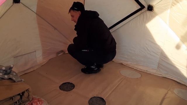 Автономный отопитель для зимней палатки.Испытание на природе..mp4 смотреть онлайн