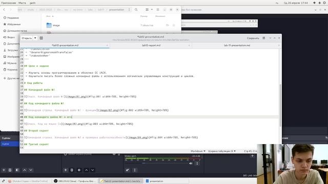 Выполнение презентации по лабораторной работе №12