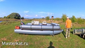 Катамаран на прицепе, транцевые колеса и передняя тележка