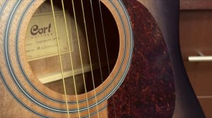 Cort Earth 60M Open Pore Trans Black Burst. Unboxing and play a few chords.