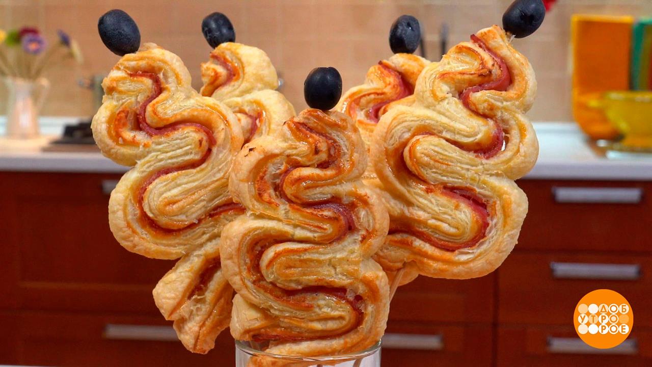 Новогодние слойки-"елочки". Доброе утро. Фрагмент выпуска от 14.12.2023