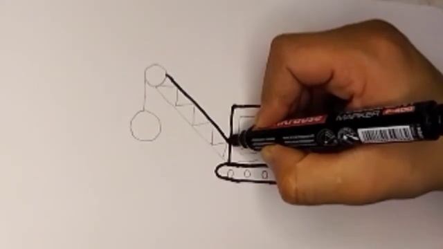 How to draw A Wrecking Ball Crane | Как нарисовать шаровой кран Раскраски. смотреть онлайн