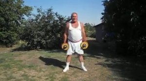 17. 07. 2022г.   Бицепс гантели по  20 кг на 7 раз.   60 лет,  вес  104. 2 кг.