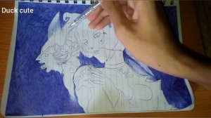 Vẽ jenny "võ đài thú bằng bút bi". Draw jenny "bloody roar" with a ballpoint pen.