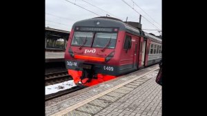 Санкт-Петербург (витебский вокзал). Отправление с витебского вокзала из окна электрички эд-4м (0409