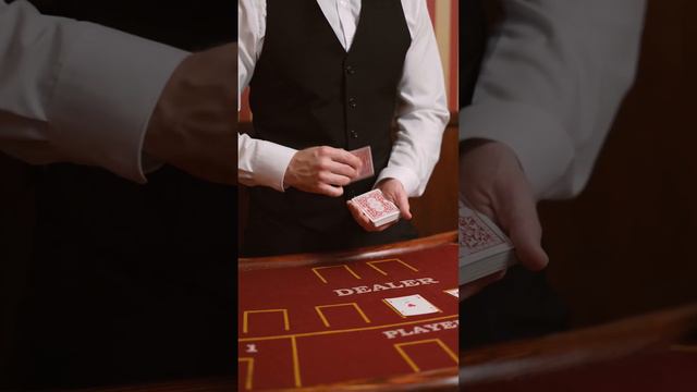 Casino Dealer Putting Down Cards [Short]