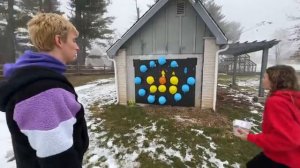 Scary Old Lady FELL into our Backyard Pool!