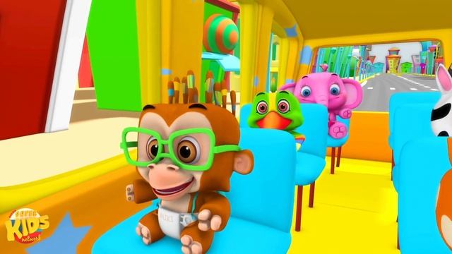 Колеса на автобусе | Популярные детские песни | детские стишки | Wheels On The Bus | Kids Songs