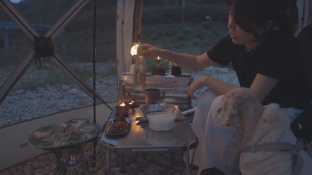 자고 일어났더니 텐트앞에 행사장이? / 캠핑 브이로그 / 차박캠핑 / 노지차박 / 애견동반캠핑 / 아이두젠 옥타곤 반타 / 원터치텐트