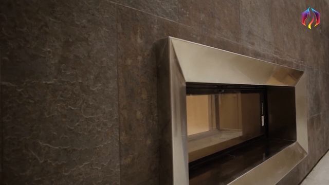 Двусторонний камин Brunner между гостинной и спа зоной смотреть онлайн