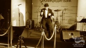 Лучший двойник Чаплина на праздник и  встречу гостей в Москве -заказать двойника на свадьбу, юбилей