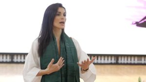 Comment on meaning of yoga by Sati Kazanova at the celebration of IDY2020 at the Embassy of India