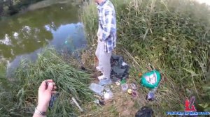 Ловля карпа на фидерную кормушку. Catching carp on the feeder