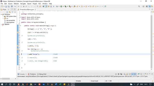 # ArrayAsAList Example | Java Collection Concept | Core JAVA Basic Concepts смотреть онлайн