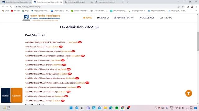 Merit List Released CUET PG 2022 I Admission Refund Policy I Admission ProcessI#cuet2022pg#cugujara
