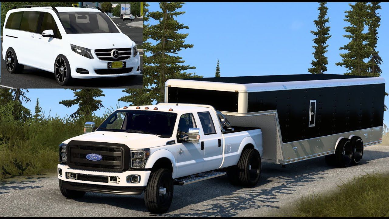 [ATS] New Mercedes-Benz V-Class trip to Alaska to buy a Ford F-350 смотреть онлайн