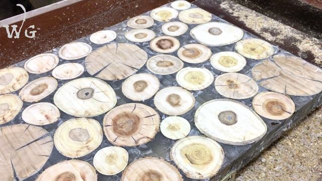 Разделочная торцевая доска (поднос) своими руками, с эпоксидной смолой.