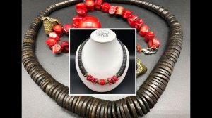 Колье из коралла и кокоса. #shorts