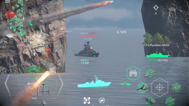 FS Aquitaine Event Ship - great AA, Railgun Monarc Style & locked Torpedo - Modern Warships review
