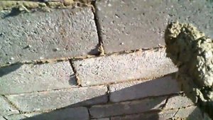 Кладка перегородок  из полублоков.