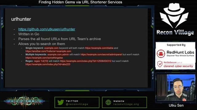 DEF CON 29 Recon Village - Utku Sen - Finding Hidden Gems via URL Shortener Services смотреть онлайн