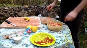 Морепродукты (креветки и кальмары) на мангале