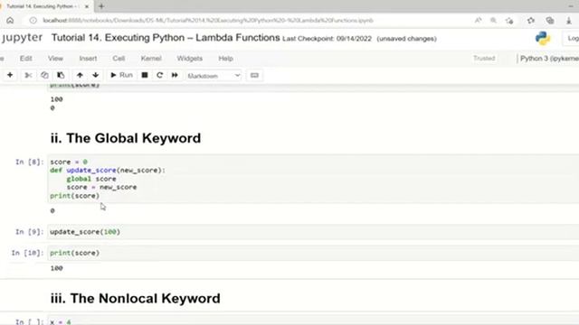 DS - ML Tutorial 14. Executing Python – Lambda Functions