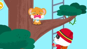 Малышки Панды снимают Вискарса с дерева | Мультфильм для малышей