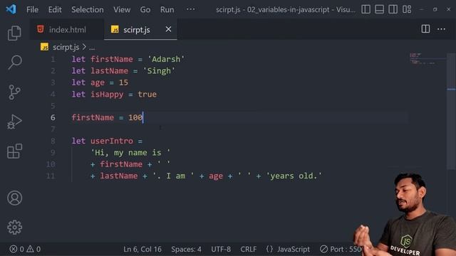 JavaScript Variables Explained in Depth | let, const, var | The Complete JavaScript Course | Ep.04