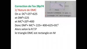 Correction des ex 31,28 et 32 (Pythagore)