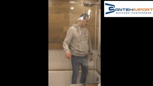 Обзор стеклянной шторки в ванну Cezares Slider