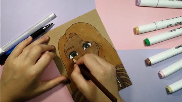 SPEEDPAINT RAPUNZEL | РИСУЮ РАПУНЦЕЛЬ На Крафт Бумаге смотреть онлайн