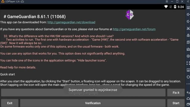 Work on LDPlayer - GameGuardian