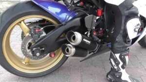 Honda CBR 1000 RR Fireblade HRC BODIS Exhaust Sound Check without CAT Kat Auspuff esgotar