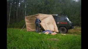 Тайм-лапс: сборка веерного тента-маркизы РИФ
